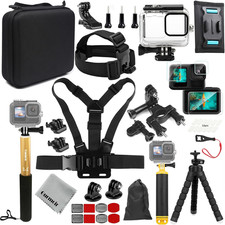 Accessory Kit with Waterproof Case for Go Pro Hero 13 12 11 10 9 Black. Underwat