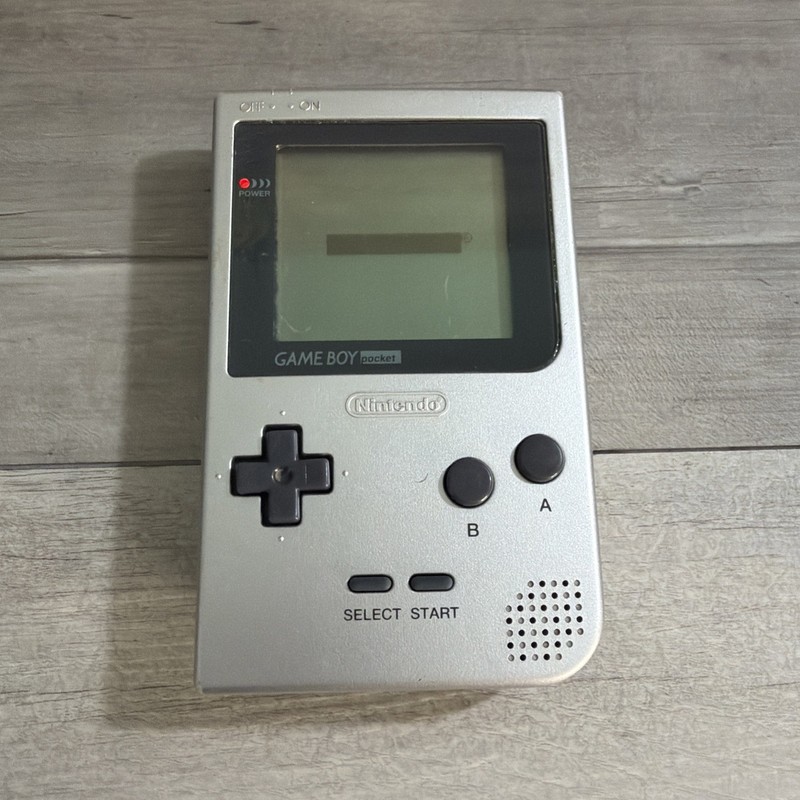 Nintendo Game Boy Pocket Silver Handheld Console MGB-001 Tested Works