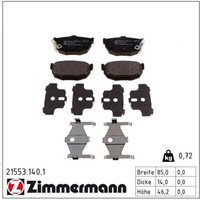 1X Zimmermann 21553.140.1 Bremsbelagsatz FüR Hyundai KIA Honda Elantra Cerato J