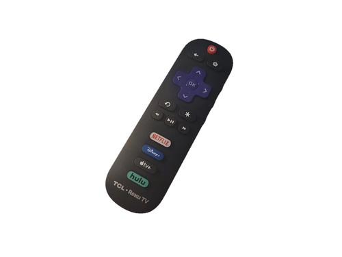 GENUINE OEM TCL Roku TV Remote Control With Netflix Disney+ Apple Hulu USED