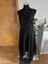 Wunderschönes Ashley Brooke Abendkleid mit Pailletten Schwarz Gr 40 Wie Neu