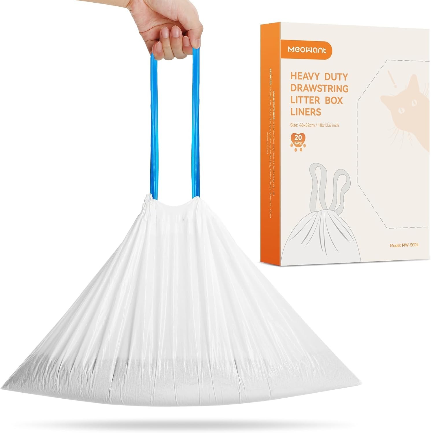 Liners, Drawstring Receptacles Bags Thickened Waste Bag F