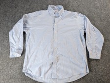 Brooks Brothers Madison Mens XL Shirt Blue Check Supima Cotton Non-Iron