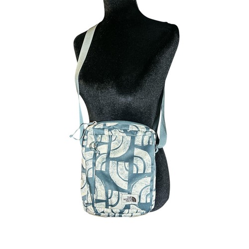 The North Face Explore Bardu II Crossbody Bag Shoulder Bag Teal White Logo Print
