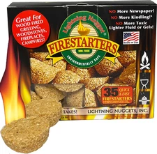 Lightning Nuggets 2 Pounds N35VBOX New All-Natural Fire Starters 35 Count 7.5 in