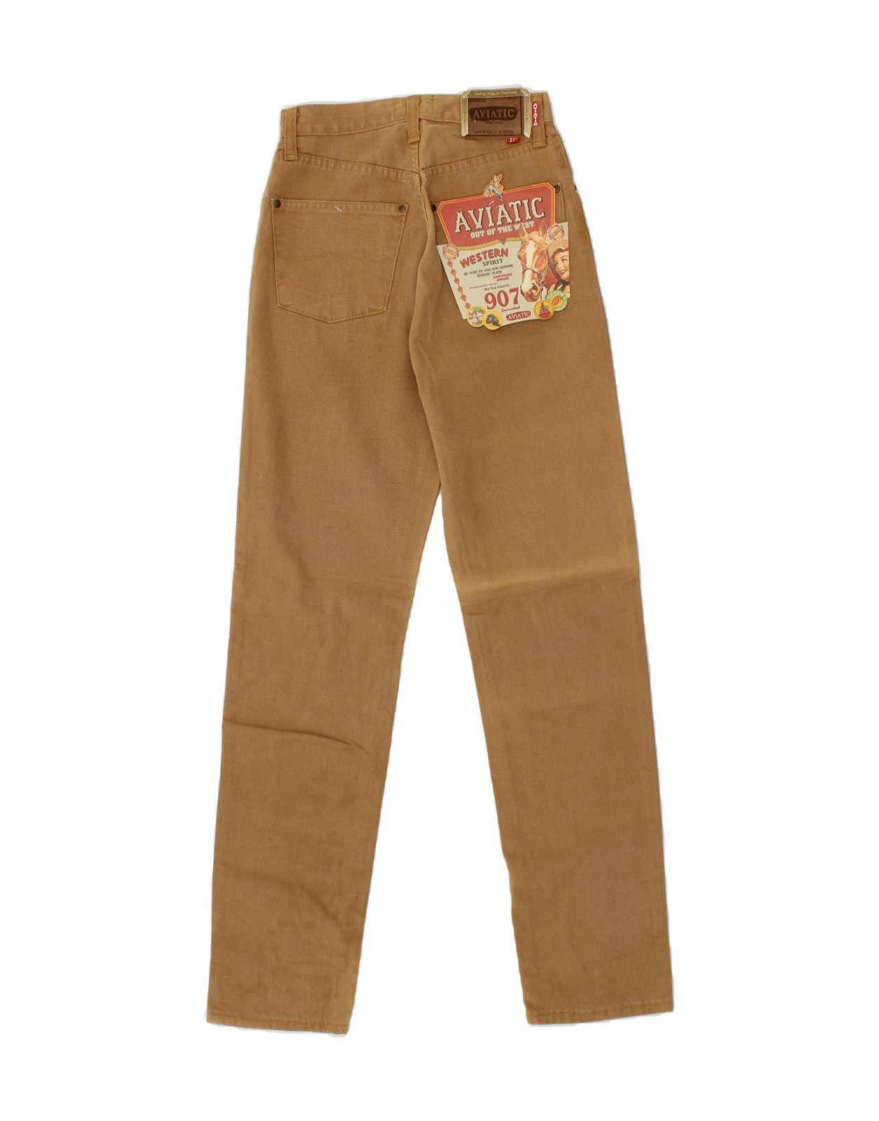 AVIATIC Womens Slim Casual Trousers  W27 L32 Brown BP05 image 2