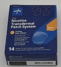 Medline Step 2 Nicotine 14mg Transdermal System Patch 13 patches EXP 08/2027