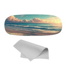 Glasses Case Hard Shell Eyeglass Portable Glasses Eyeglasses Holder Ab26-beach