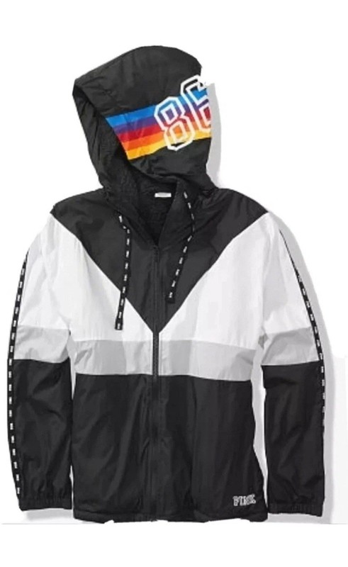 Victoria Secret Pink Jacket Top RAINBOW Limited Edition Sherpa Pride Jacket XS/S