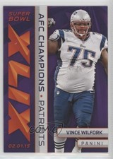 2015 Panini Super Bowl XLIX Promo Pack Patriots Vince Wilfork #9 0i8