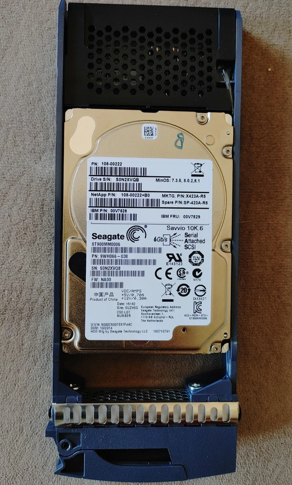 ST900MM0006 Seagate Savvio 10K.6 900GB 2.5' SAS Hard Drive with tray 100% health - Immagine 3 di 4