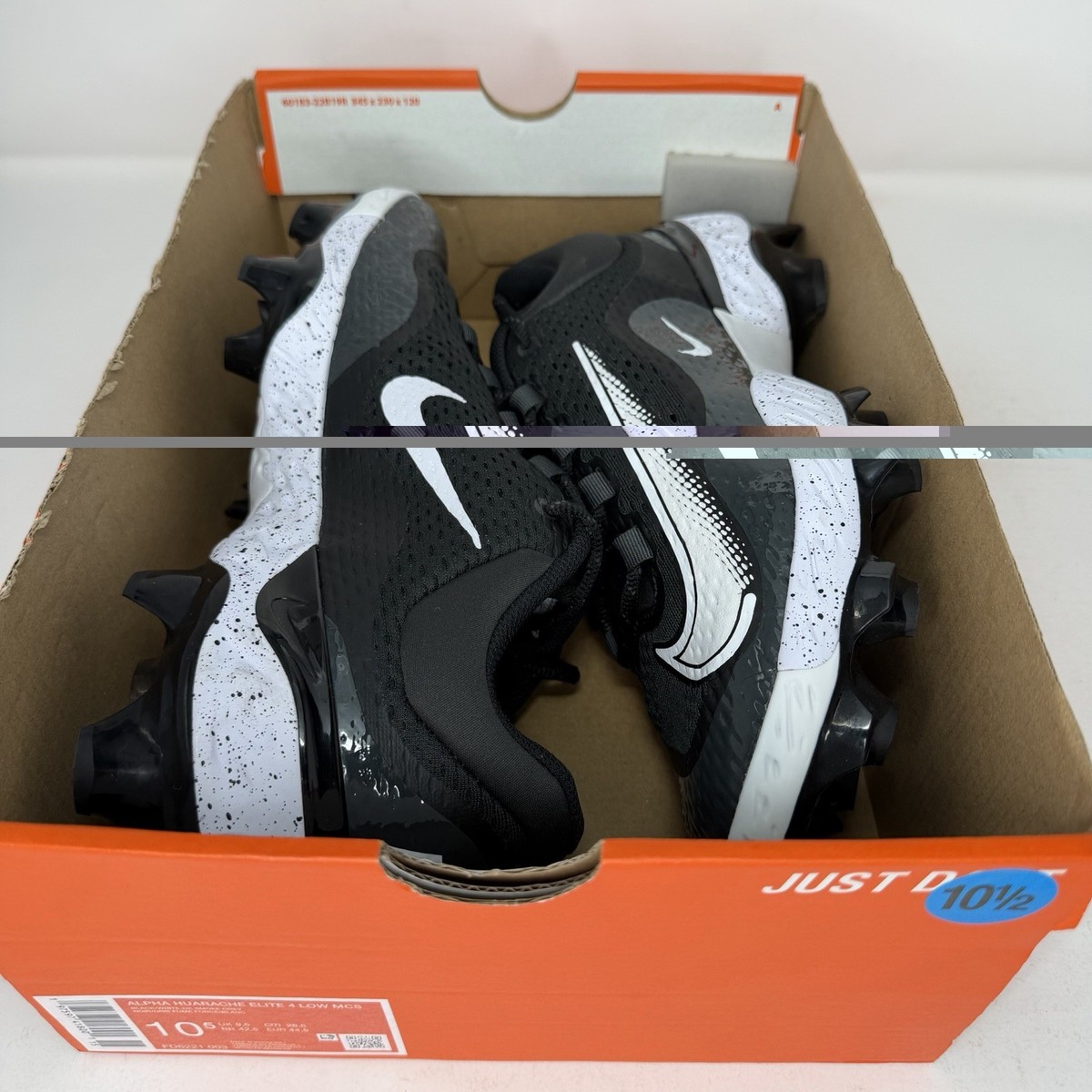 Nike Alpha Huarache Elite 4 Low MCS Baseball Cleats Size 10.5