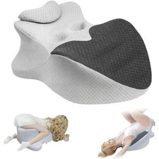 Ergonomic Memory Foam Pillow for Couples, Black/Grey