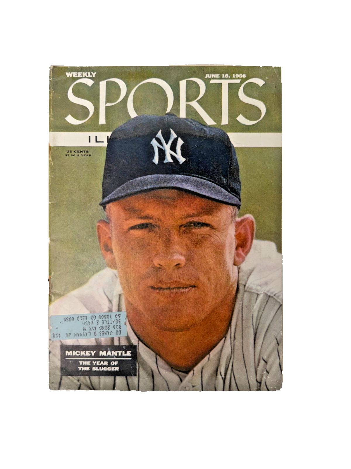 1956 Sports Illustrated NEW YORK Yankees MICKEY MANTLE 1st Cover THE MICK First