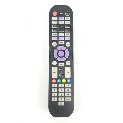 onn. Universal 6-Device Remote, Black, Compatible for TV, DVD, Streaming