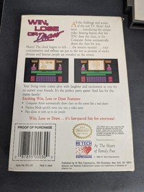 Vintage Win, Lose or Draw Nintendo NES Game CIB Box Manual Hi Tech Expressions