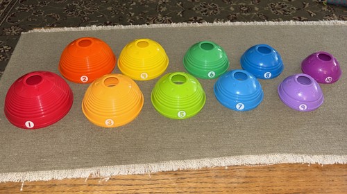 Fisher Price Baby Toy Stack And Roll Numbered 1-10 Nesting Cups NO BALL TOP