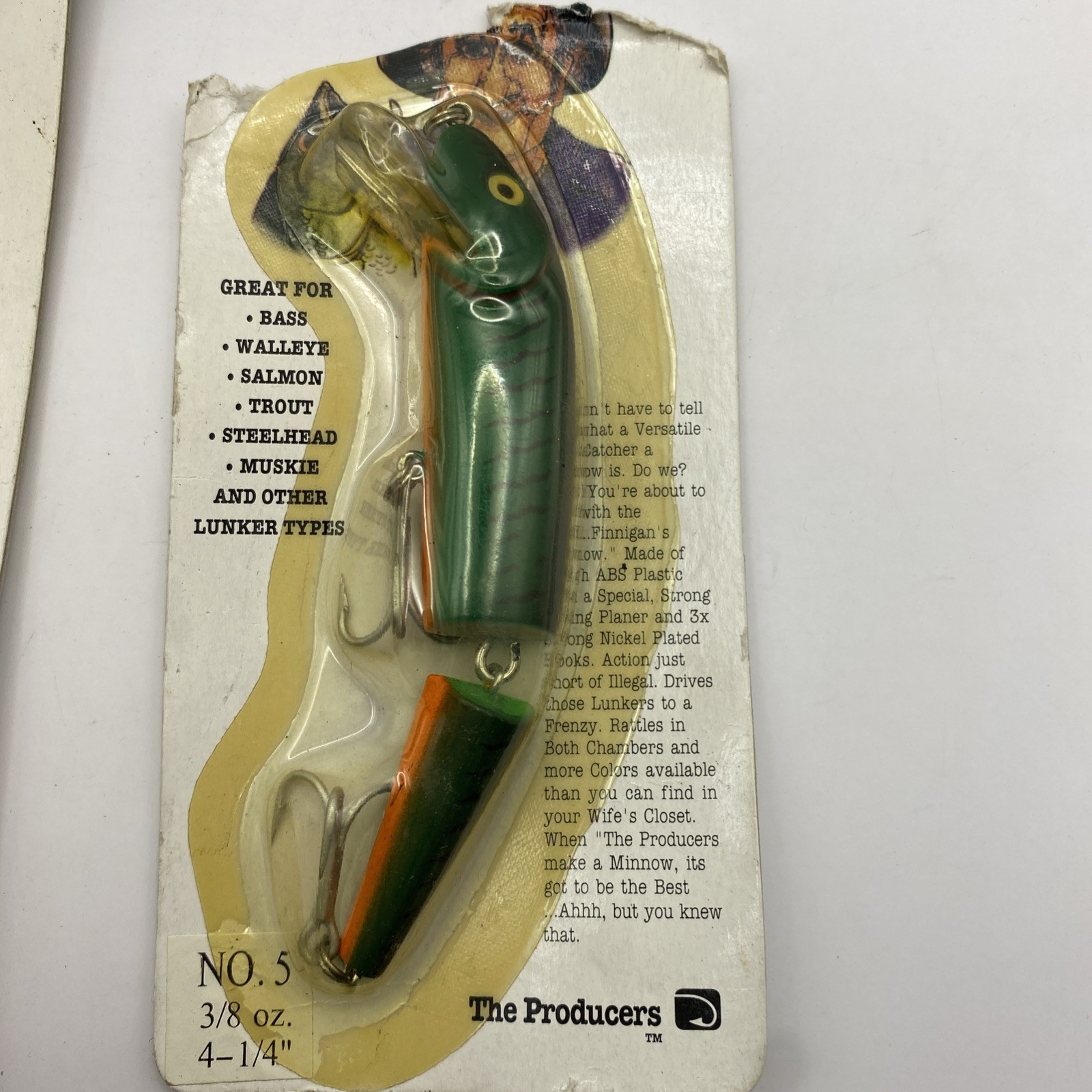 4 Lure Lot NIP Finnigan JOINTED Minnow Group 2 Sizes 4 Colors. No 5 & 6 4.25 5.2