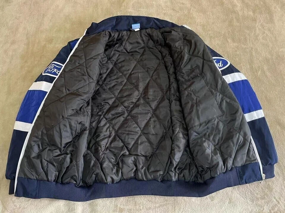 Abrigo chaqueta adulto hombre con estampado de sublimación bordado para Ford F1 carreras vintage Foto 4 de 4