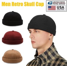 No Brim Skullcap Sailor Cap Adjustable Beanie Hat Brimless Caps Gifts Unisex