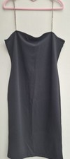 ❤️ PRETTY LITTLE THING Diamonte Strap Black Dress. Chic & Simple Size 16