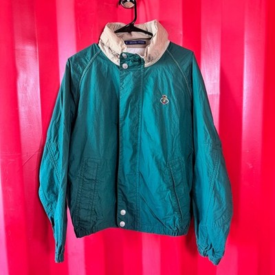 RARE VINTAGE 90s REGATTA SPORT GREEN WINDBREAKER NYLON LINED JACKET / MEDIUM