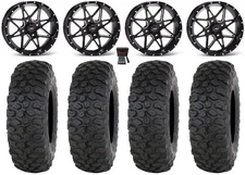 ITP Tornado 15" Wheels Black 35" Chicane DS Tires Yamaha Viking Wolverine