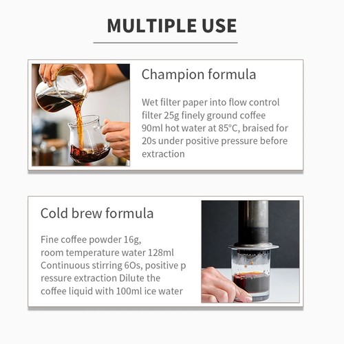 Cafetera Francesa Portátil, Cafetera Espresso Transparente, Ai1343 - Imagen 3 de 7