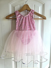 Girls 3T Pink Sequin Velvet Tutu Dress Tulle Skirt Sparkle Dance Party Costume