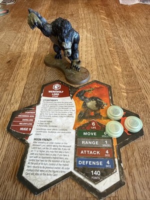 Heroscape Werewolf Lord Wave 12/D2 - Warriors of Eberron W/ Tokens