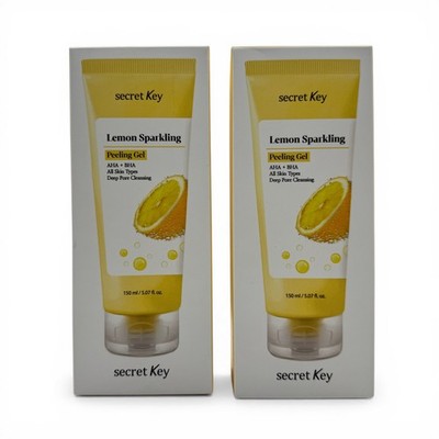 2x Secret Key Lemon Sparkling Peeling Gel Deep Pore Cleansing 150ml ea EXP 9/28