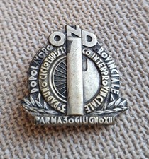 Spilla Distintivo Raduno Opera Nazionale Dopolavoro Guerra Italia Parma 1935 OND