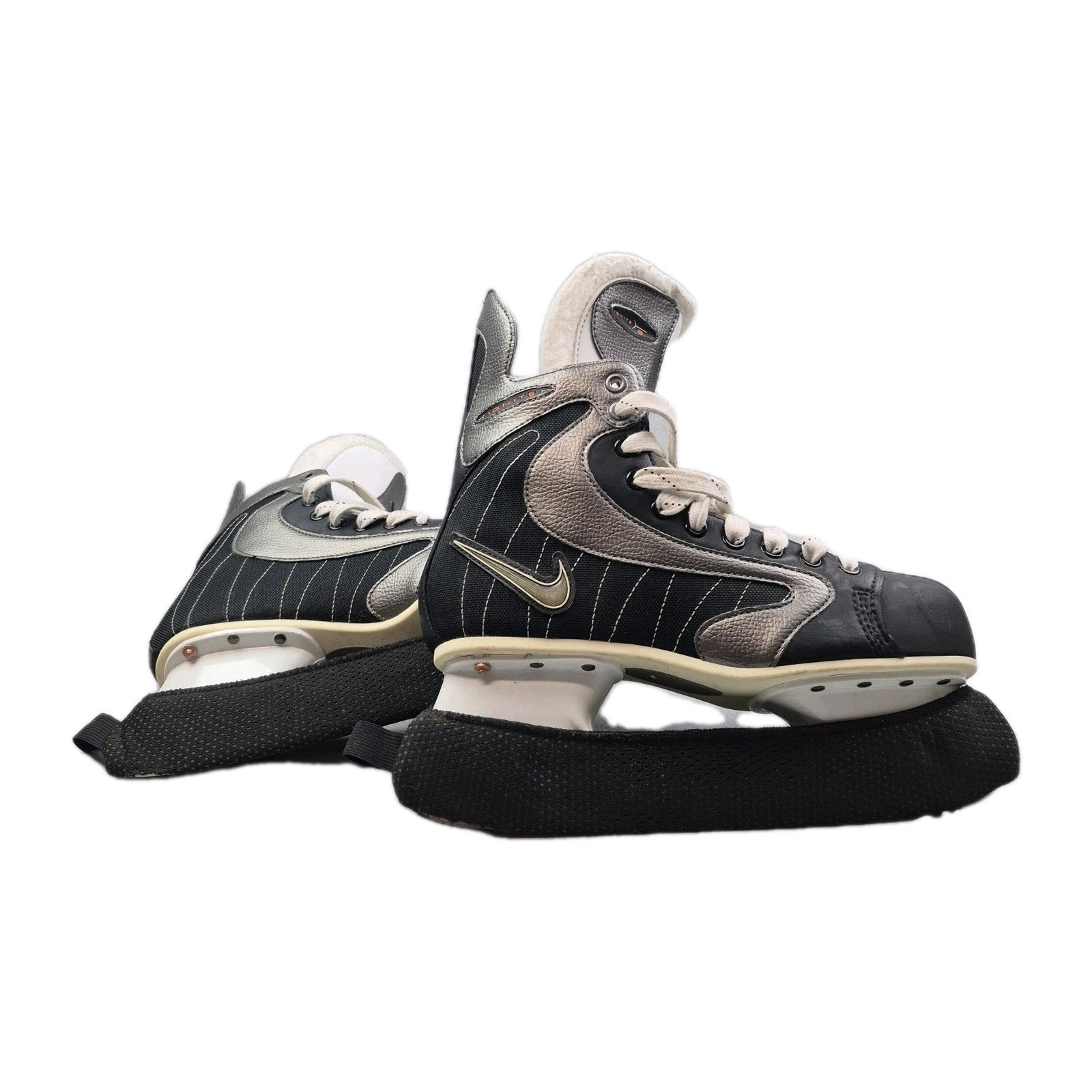 Nike Ignite TUUK Custom Hockey Skates 5 Black White Stitching Vintage Rare thumbnail 20