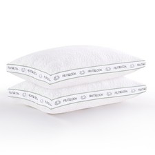 Avocado Bed Pillows for Sleeping - Standard/Queen, Set of 2-1.5 Inch Gusseted...