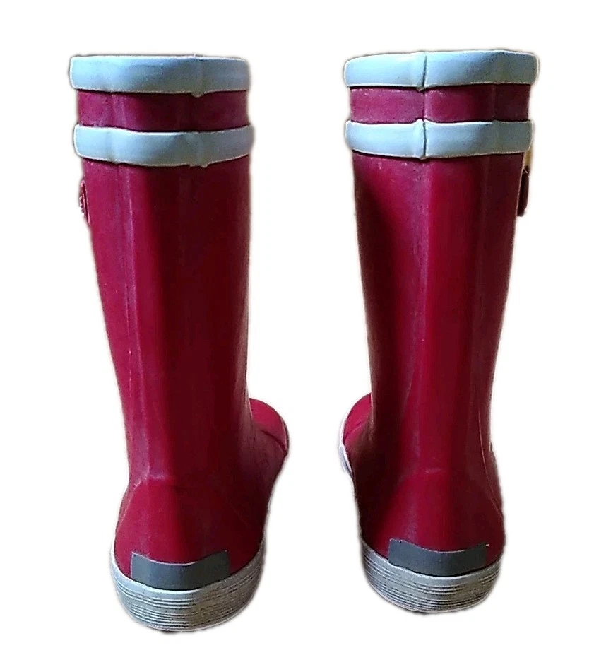 Aigle Gummistiefel Gr 25 Lolly Pop 2 Kinder Gummi Stiefel Rot Weiß - Bild 3 von 4