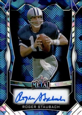 ROGER STAUBACH AUTO 2026 Leaf Metal Blue Ice Autograph 2/6 Cowboys