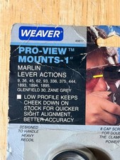 Vintage Weaver Pro-View 1" Scope Mounts 49817 NOS Factory Sealed USA Made