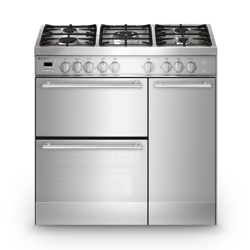 DeLonghi 90cm Dual Fuel Triple Cavity Range Cooker Stainless Steel SELECT 90DF3 - Picture 1 of 2