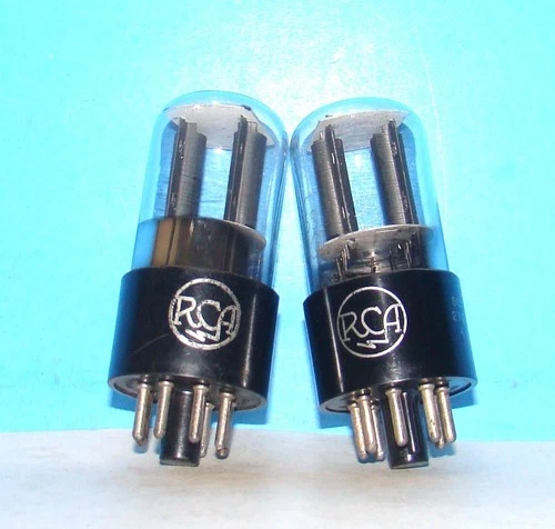 6SL7GT RCA 2 radio audio amplifier vintage vacuum tubes valves tested VT-229