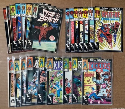 Mixed Lot of 23 Marvel New Universe Comics Spitfire #1, Starbrand #1, Kickers