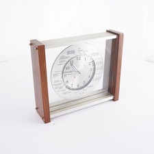 Verichrom Tischuhr Weltzeituhr Vintage ca. 23 x 19,5 cm