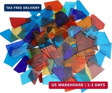 Lanyani Transparent Cathedral Stained Glass Pieces Sheets, Glass Mosaic Tiles Su