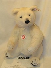 Plush Toy Steiff 2013 Polar Bear Germany 23cm 9.05 Inches with Certificate