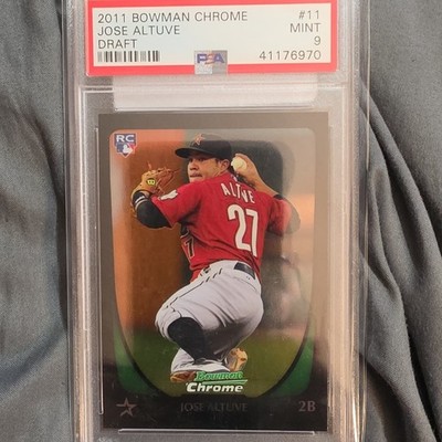 Topps 2011 Bowman Draft Picks & Prospects Chrome Jose Altuve RC #11 PSA 9