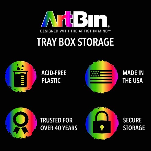 6918AB Twin Top 17 inch Supply Box, Portable Art & Craft Supply Organizer wit... - Picture 6 of 9