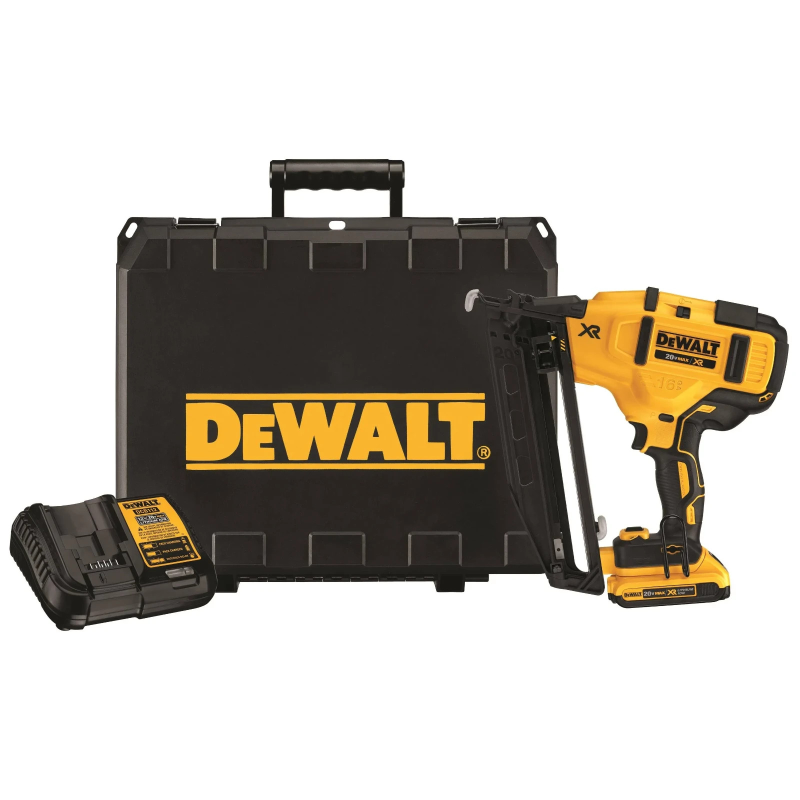 DEWALT 20V MAX XR 16-Gauge Cordless Angled Finish Nailer Kit #DCN660D1 *NEW*
