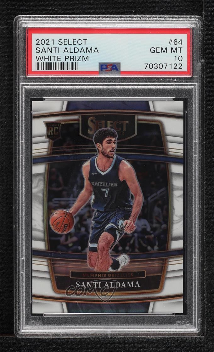 2021 Select Concourse White Prizm /149 Santi Aldama PSA 10 GEM MT Rookie RC 3u4