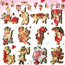 36 Pcs Vintage Valentine Ornaments for Tree Valentine's Day Decorations Retro Wo