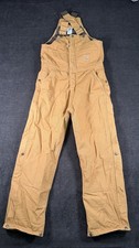 Carhartt Brown Workwear Insulated Bib Overalls Size Small Regular