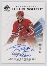 2017 SP Authentic Future Watch Inscriptions /999 Andrew Poturalski #186 Auto f0l